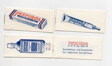Reklame Inspirol Nasensalbe um 1940 Medizin Werbeheft 3 Stück