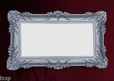 WANDSPIEGEL SILBER 96x57 ANTIK SPIEGEL BAROCK ROKOKO PRUNKVOLL RETRO MODE WOW
