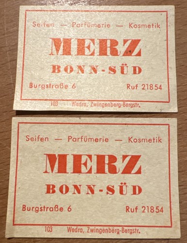 Alte zündholz etiketten - 2x,