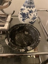 Marmor Schale Schüssel Schwarz Stein Heim Dekor