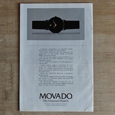 Movado Museum 1988 Vintage Werbung Anzeige Advertising Werbeanzeige Ads Adv Ad
