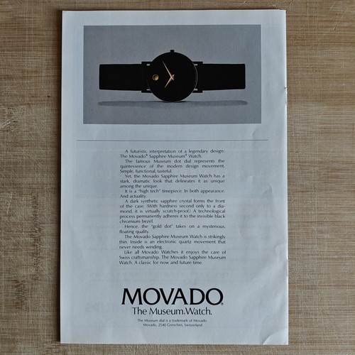 Movado museum 1988 vintage - movado,