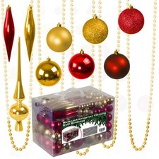130tlg Weihnachtskugel Deko