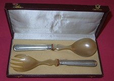 Altes salatbesteck horn - altes,