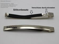 Haarspange Edelstahl Silikonbesatz absolute Klassiker weniger Haarbruch + Spliss