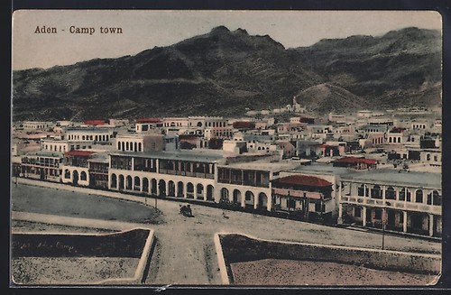 Aden camp town ansichtskarte - aden,,