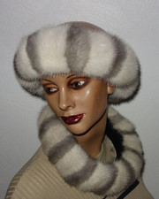 Nerz Pelz Stirnband Saga Mink Trend Schal Kragen Luxus Sky Band Haarband Mütze