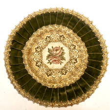 Vintage Zierdecke Brokat