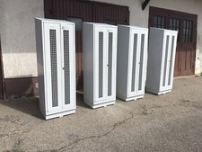 1von3 INDUSTRIEDESIGN LOFT KLEIDERSCHRANK GRAU METALLSPINT TOP Vintage