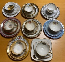 8 Porzellan Sammeltassen Sets verschiedene Designs