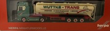 HERPA 314886 SCANIA CS20HD V8 SHOWTRUCK WUTTKE TRANS BURGKUNSTADT SILOSATTELZUG