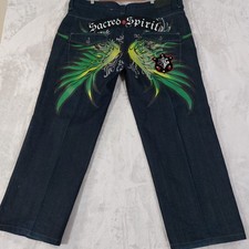 Vintage Y2K Raw Blue Sacred