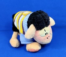 Wollywell Schaf Diddl Winter Plüsch Strickpullover schwarz blau 21 cm neuwertig