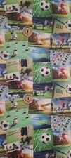 REST Papier Tapeten 1/2 Rolle ca. 4,90 m x 0,5 m Fussball Wandpaneele Sport