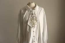 edle Escada Bluse mit Gold-Stickerei Gr.42 Vintage folklore Hemd