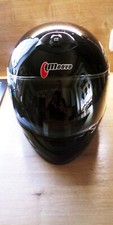 Motorrad Helm Uni Schwarz Gr.L 55 bis 60 cm