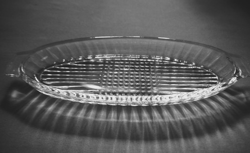 Glasplatte servierplatte oval - glasplatte,