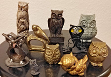 Konvolut Eulen Sammlung - 10 dekorative Eulenfiguren - Vintage