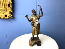 Bronze Skulptur Arabischen Banjo Spieler Winner Art nach Franz Bergman
