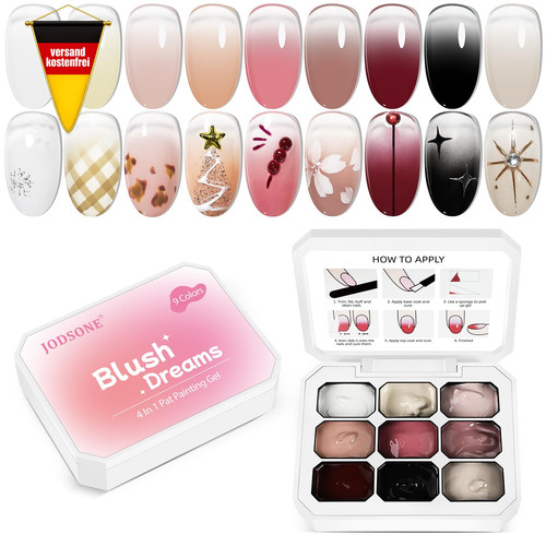 Nagelkunst set farben ombre - set, 9