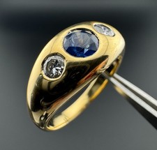 Saphir Ring 750 Gelbgold 18