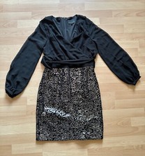 Phase Eight Kleid Etuikleid Gr. 12 schwarz Glitzer