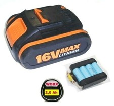 Zellentausch für WORX  Akku 16 V Li mit 2,0 Ah Samsung Zellen 2000 mAh WA3527