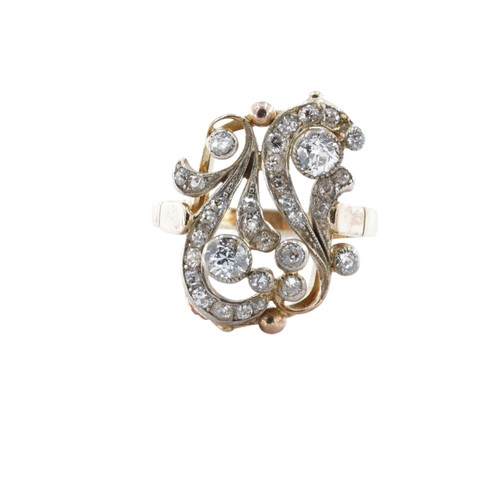 Gelbgoldring mit diamanten - gelbgoldring,