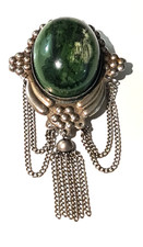 Vintage BROSCHE mit grünem