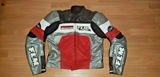 LEDERJACKE VON FLM GRÖßE 56 ROT/SILBER/SCHWARZ/WEIß ABSOLUT NEUWERTIG °°°TOP°°°
