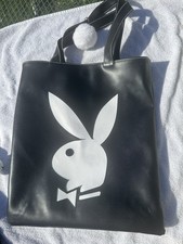 PLAYBOY BLACK WHITE BUNNY TOTE