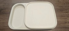 Tupperware Menueteller zweigeteilt mit Deckel Serviertablett Top Zustand