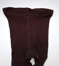 Warme Strick Strumpfhose Wolle Outdoor Gr. 36 ca. dunkelbraun Rippoptik