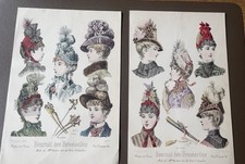 alte Modezeichnungen Hüte