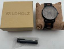 Wildholz edle Holzuhr analog
