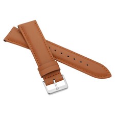 MARCHEL Lederarmband LLB Premium Glatt Silber Gold Schließe Uhrenarmband Uhr