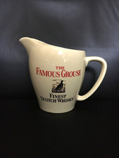 THE FAMOUS GROUSE Whisky Karaffe Keramik Pitcher Wasserkrug Vintage Werbung PUB