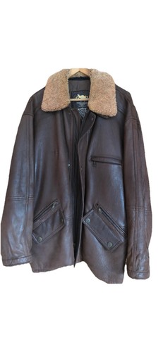 Brauner camel lederparka - camel, xxl