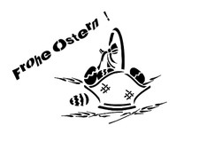 Schablone "  frohe Ostern