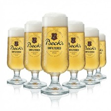 6x Becks Bier Glas Pokal 0,5l