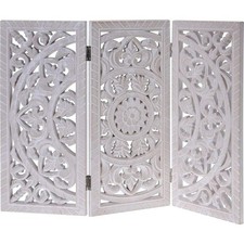 Holzornament weiß 60x45 cm