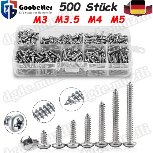500tlg blechschrauben set - blechschrauben,