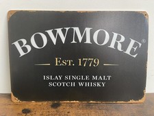 Blechschild BOWMORE Whisky Single Malt Werbeschild Vintage Retro 20cm x 30cm