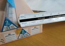 NESTLER 2.41 617 ISO 2 Dreikantmaßstab Redukt. Lineal Architekt Vermesser 30 cm