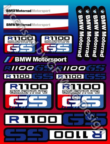 Motorrad r1100gs aufkleber - motorrad, set