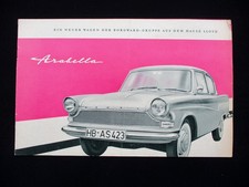Borgward Lloyd Arabella  8S kleiner A4 9/1959 Deutsch Prospekt Brochure 794