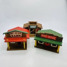 Oehme & Söhne Western Fort 3 Häuser Lot Indianer Cowboy Holz Spielzeug Spielset