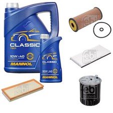 FEBI BILSTEIN Inspektionspaket 6L MANNOL Classic 10W-40 für Mercedes-Benz A