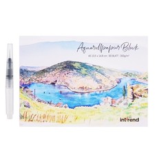 Aquarellpapier A6 300 g/m² - 60 Seiten - Aquarellblock A6 mit Wassertankpinsel