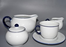 TCM Qualitätsporzellan Tchibo Germany blau Rand dunkelblau - Teile zur Wahl